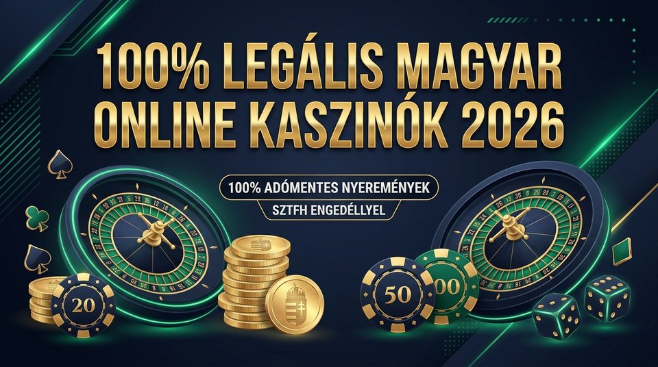 Legális Magyar Online Kaszinók 2026 - SZTFH Engedéllyel és 100% Adómentes Nyereményekkel
